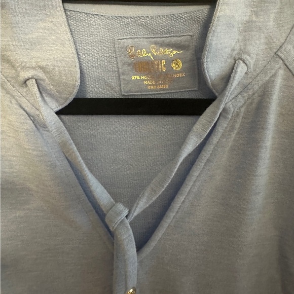 Lilly Pulitzer Light Blue Half-Zip Top - Picture 2 of 3